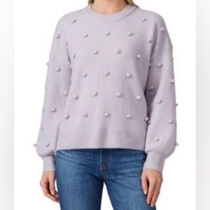Madewell Light Lavender Pom Pom Sweater
